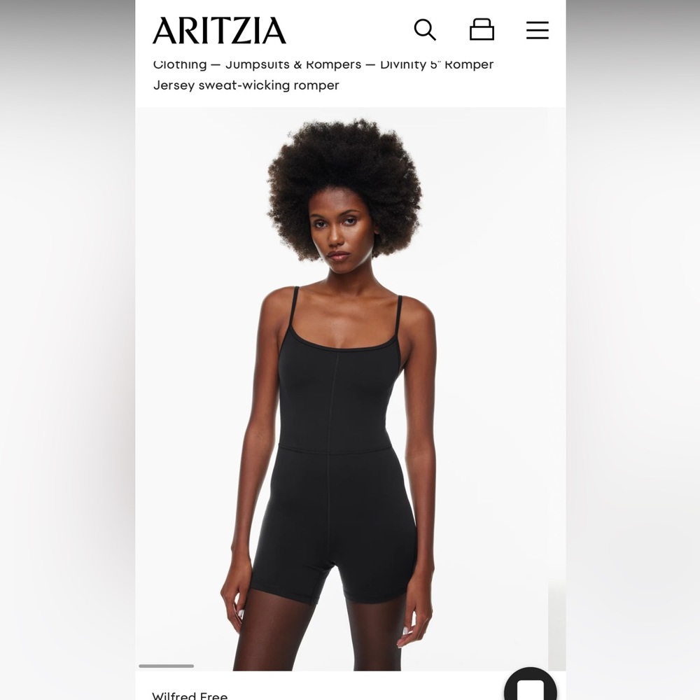 black nwot aritiza romper
